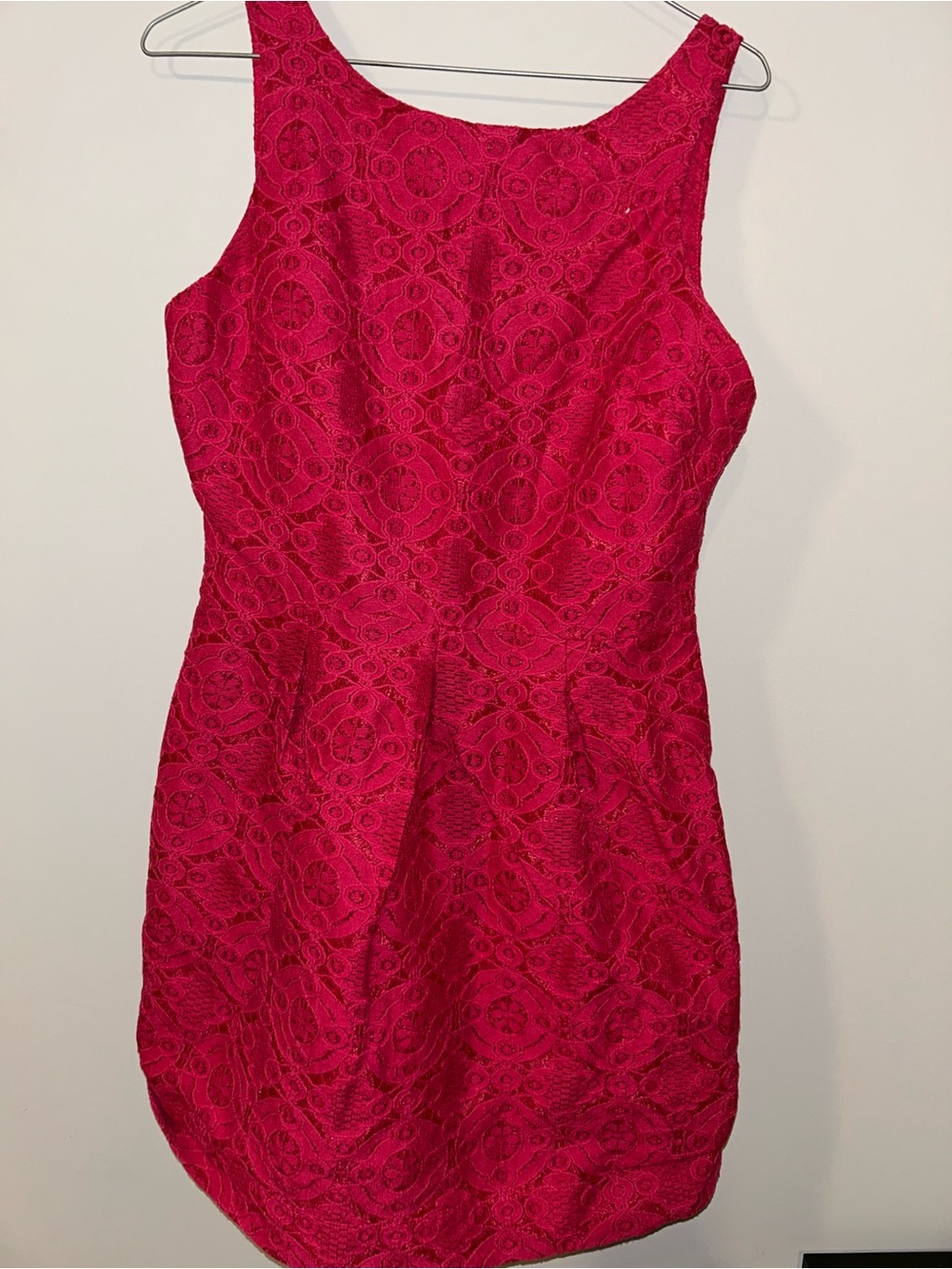 Banana Republic Fuchsia Lace Sheath Dress